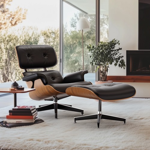 Vintage eams lounge chair and - chair,