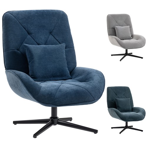 Homcom swivel accent - homcom, chair