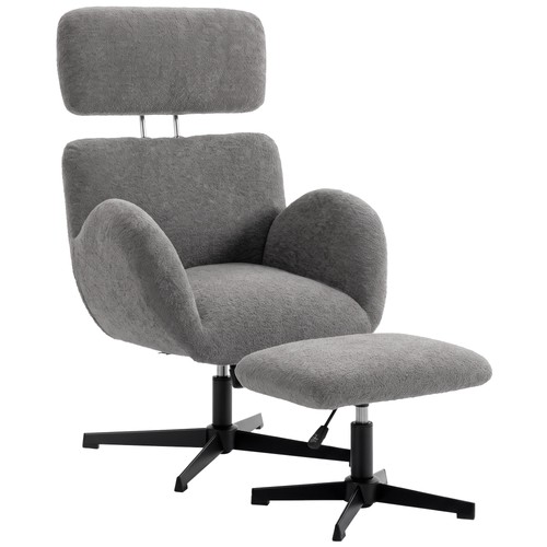 Homcom swivel armchair with - homcom,