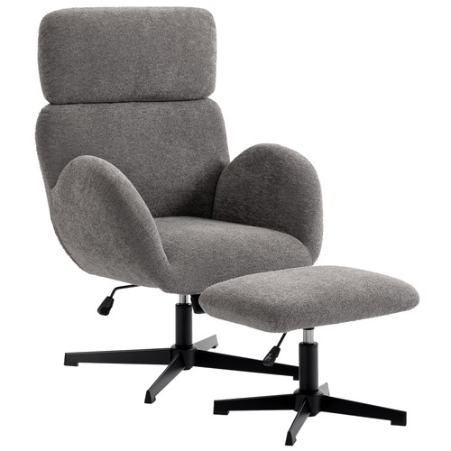 Homcom swivel armchair with - swivel,