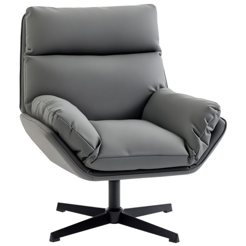 Homcom modern accent chair pu - accent,
