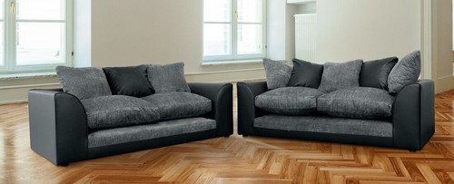 Fabric sofa seater black - 3,