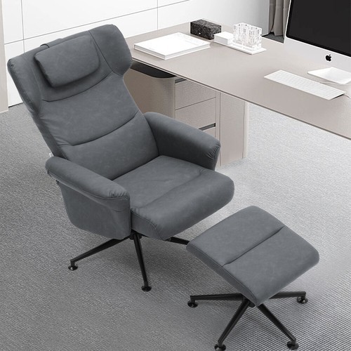 Leather swivel chair - swivel,