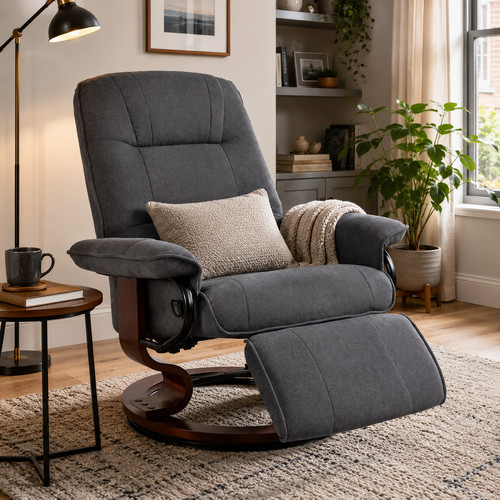 Reclining swivel chair with - reclining, chair,