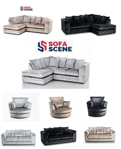 Sofa crushed velvet seater - sofa,