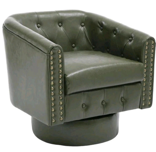 Green velvet swivel - green, accent