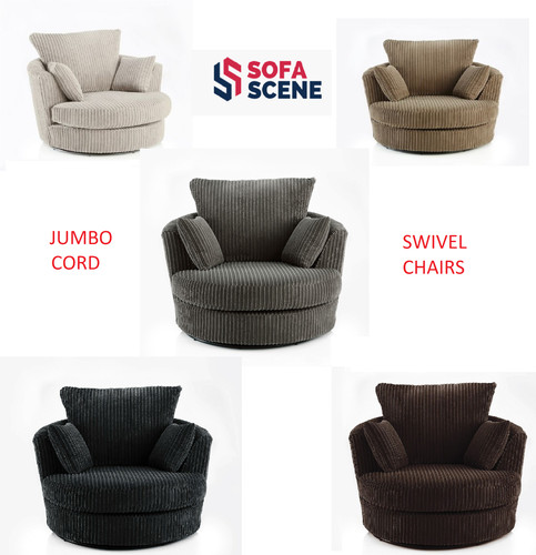 Jumbo cord sofa swivel cuddle - sofa,