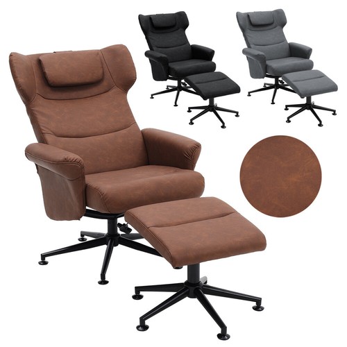Leather recliner chair accent - recliner,